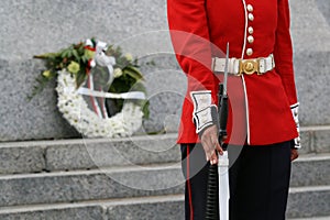 Foot Guard with Memorial Wreath