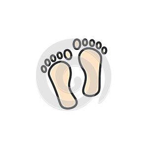 Foot icon in colored version