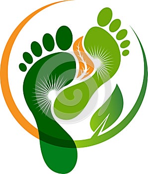 Foot leaf logo