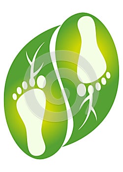 Foot leaf logo