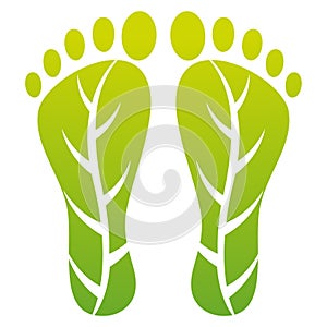 Foot leaf print
