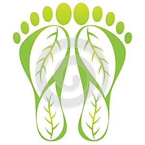 Foot leaf print