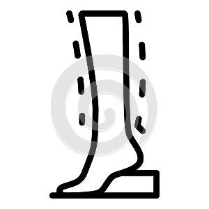Foot liposuction icon outline vector. Butt lipo