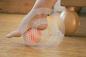 Foot with massage ball