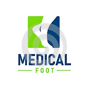 Foot massage logo design vector illustration. Icon,ankle symbol, Pain,anatomy, body. Foot massage logo design
