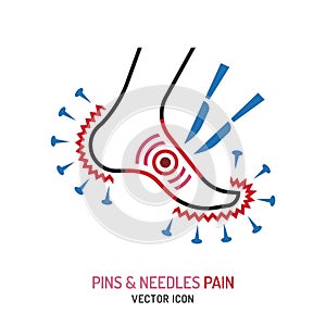 Pierna dolor Tipo. ilustraciones 