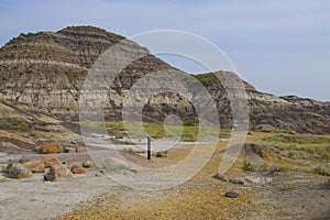 Foot path in Dinosaur Provincial Park