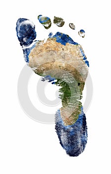 Foot print of Africa