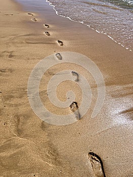 Foot Prints on Beach