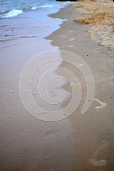 Foot prints in sand