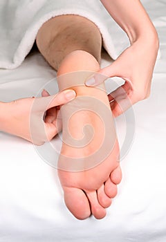 Foot reflexology massage