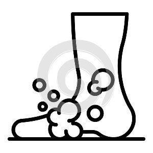 Foot sanitation icon, outline style