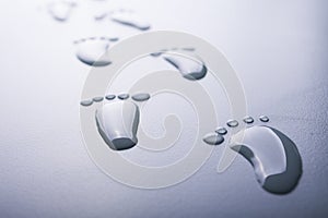 Foot shaped by water