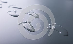 Foot shaped by water