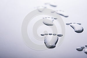 Foot shaped by water