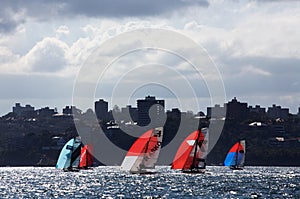 18 foot skiffs on Sydney Harbour