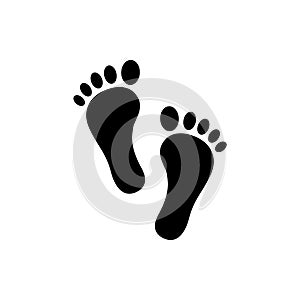 Foot step icon. foot step vector illustration