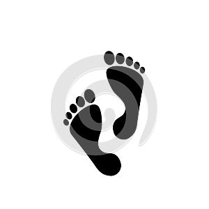 Foot step icon. Vector