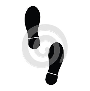 Foot step   icon vector