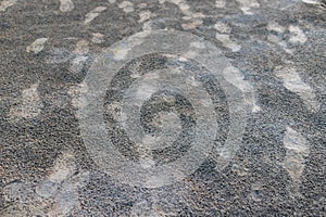 foot step marks on the sand