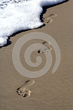 Foot Steps in the Sand