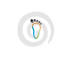 Foot therapist logo vector icon