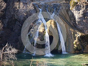 Turner Falls in Davis, Oklahoma in winter