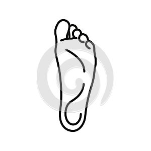 Foot vector icon - editable stroke