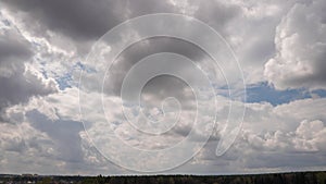 Footage B Roll Timelapse Sky and black cloud. Dark grey storm clouds. Dramatic sky. lighting in dark stormy cloudy