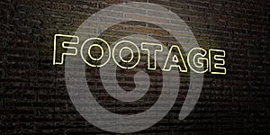 FOOTAGE -Realistic Neon Sign on Brick Wall background - 3D rendered royalty free stock image