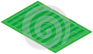 Footbal (soccer) 3D Illustration field (stadium) photo