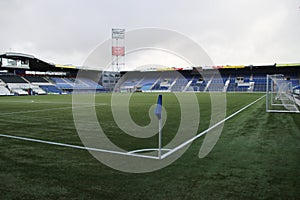 Footbal soccer stadium of the Eredivisie team PEC Zwolle in the Netherlands on the inside.