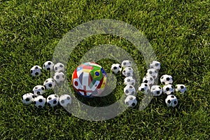 Football 2014 World Cup Teams Soccer Balls Green Grass