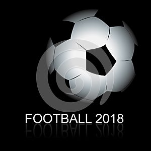 Football 2018 in russian illustration with black background