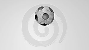 Football 3D animations of soccer ball on white background