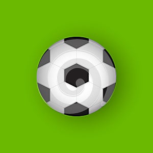 Football 3D flat design vector icon