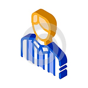 Football Arbitrator isometric icon vector illustration