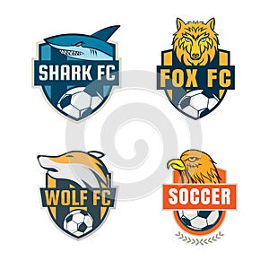 Football badge logo template collection design