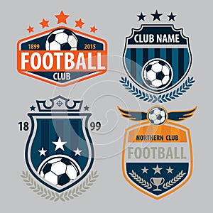 Football badge logo template collection design,soccer team,vecto