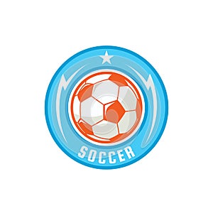 Football badge logo template design,soccer team,vector illuatrat