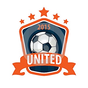 Football badge logo template design,soccer team,vector illuatrat