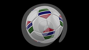 Football ball with flag Gambia, 3d rendering