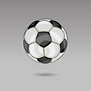 Football Ball on Light Background. Vector