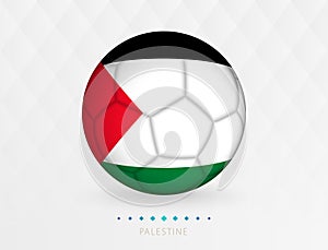 Football ball with Palestine flag pattern, soccer ball with flag of Palestine national team