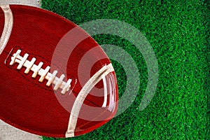 Football ball plate empty for food mockup