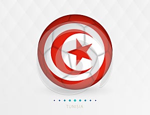 Football ball with Tunisia flag pattern, soccer ball with flag of Tunisia national team