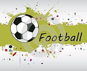 Football banner.Abstract green splash.Football background with c