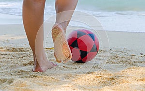 football on beach for Soccer sport