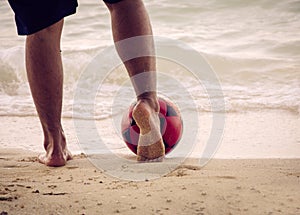 football on beach for Soccer sport