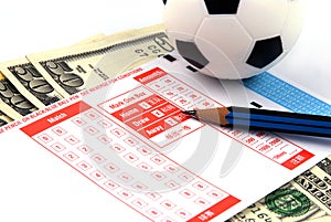 Football Bet Slip photo